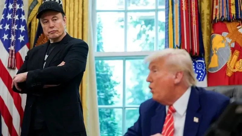 Musk’s net worth drops, Musk blasts Trump