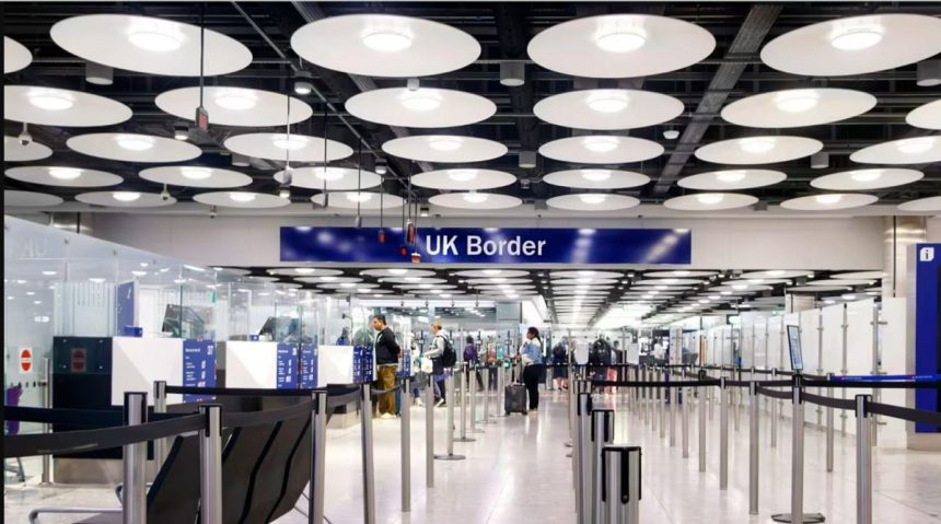 A picture illustration of the UK border for family visa and other immigration sortings.