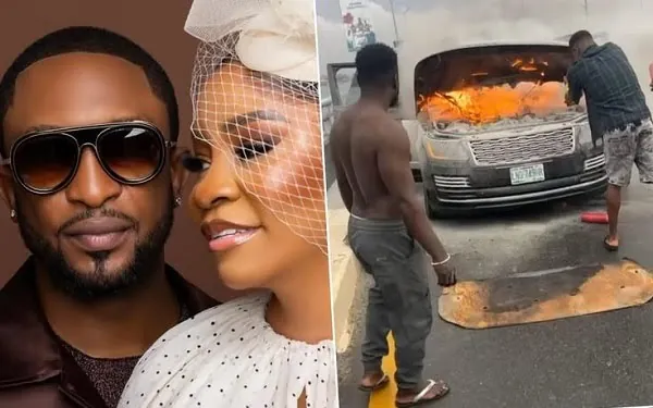 Darey Art Alade loses car to fire incident