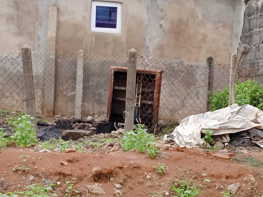 A faulty transformer in a Lagos community,