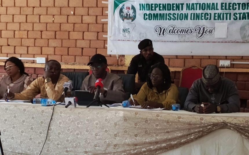 INEC officials and political parties representatives in Ekiti,