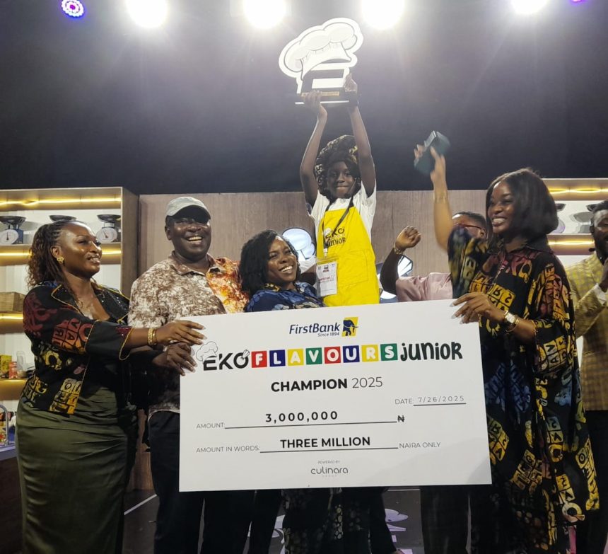Eko Flavour Junior Champion winner, Boluwatife Jaiye-Gbenle celebrating her wins