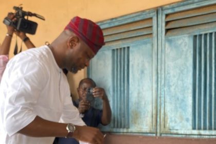 Jandor votes in the Lagos LG poll.