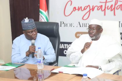 Director General of NBRDA, Abdullahi Mustapha with Governor Umar Namadi,