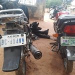 The recovered motorcycles