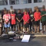 Nigerians who are arrested in Ghana being paraded