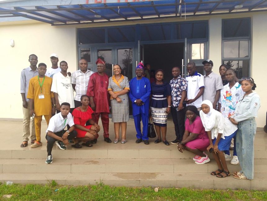 Omisore with students he urged to become Chartered Accountants