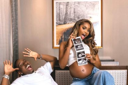 Priscilla Ojo and Juma Jux flaunting baby bump