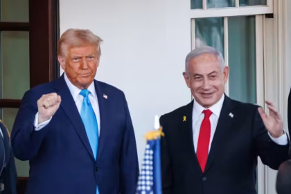 Donald Trump and Benjamin Netanyahu during US talks,