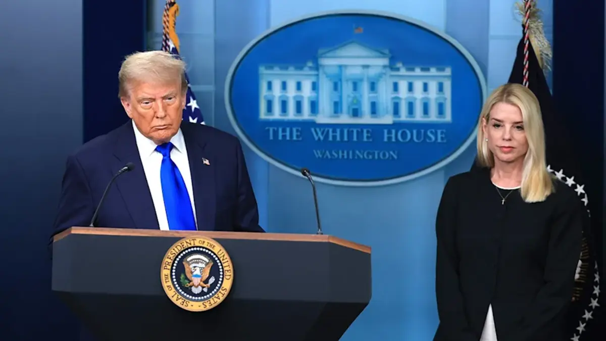Donald Trump with US Attorney General, Pam Bondi,