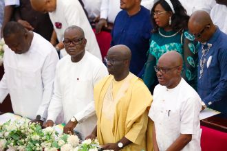 Nyesom Wike during the thanksgiving service,