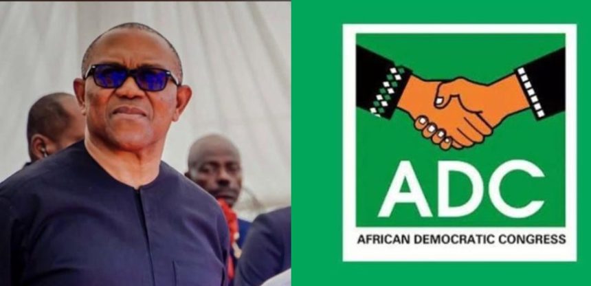 Peter Obi and ADC logo