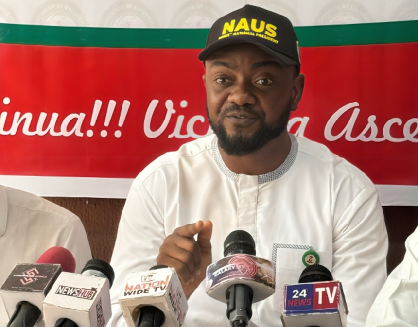 NAUS Deputy National President, Comr. Meshach Anthony Iyanuoluwa speaking in an interview