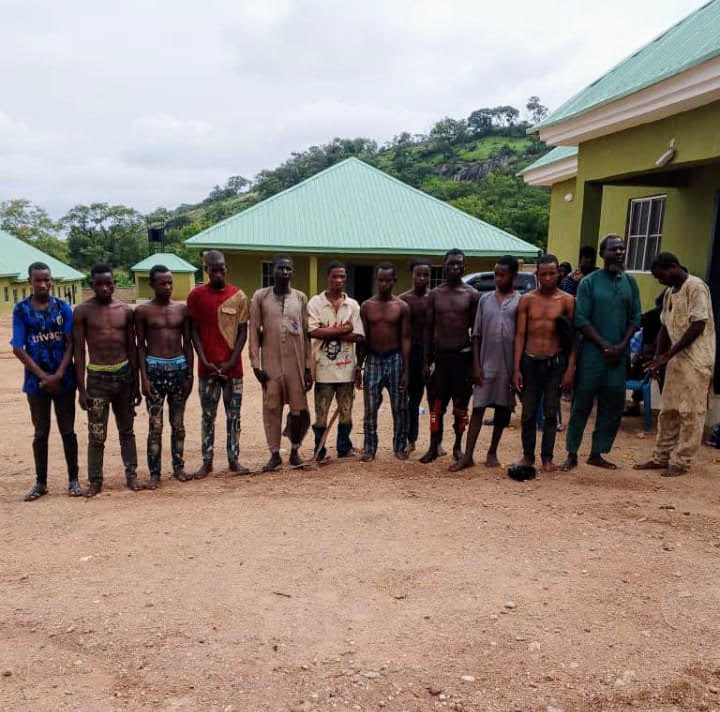 12 suspected kidnappers