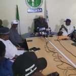 Gbenga Adebayo Addressing journalists at the end of its emergency National Executive Council (NEC) meeting