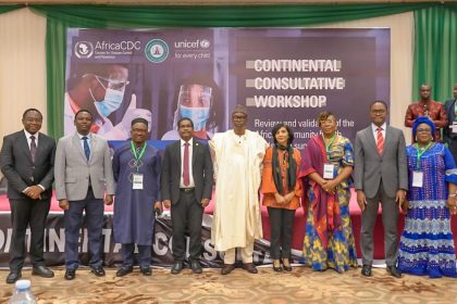 Africa CDC stakeholders at workshop on community health landscape survey