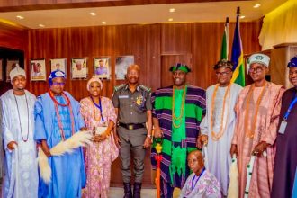 Alaafin Owoade during his visit to Speaker Tajudeen in Abuja