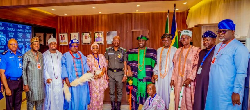 Alaafin Owoade during his visit to Speaker Tajudeen in Abuja