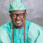 The Atóbaáse of Yorubaland, Dr Babajide Agunbiade in a aso oke smiling