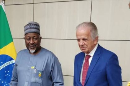 Mohammed Badaru and Brazil's defence minister, José Múcio Monteiro Filho,