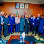 Minister of Defence, Mohammed Badaru Abubakar and the high-level Czech delegation led by the Junior Deputy Minister of Defence, Radka Konderlova