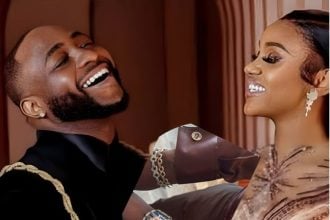 Davido and Chioma during photoshoot for Miami wedding