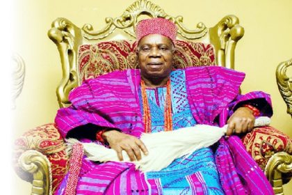 The Alaaye of Efon-Alaaye, in Efon Local Government Area of Ekiti State, Oba Emmanuel Adesanya Aladejare
