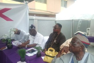 The Managing Director of Ago Medical Centre, Okota, Lagos, Dr. Kola Afolabi with otehr stakeholders