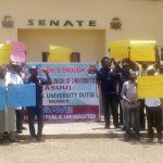 ASUU members at the Senate building of the Federal University Dutse (FUD),