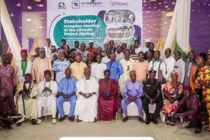 Mr Michael Agon, CRUDAN Spring Project Director and others during a Stakeholders’ Inception Meeting