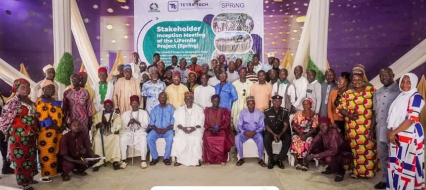 Mr Michael Agon, CRUDAN Spring Project Director and others during a Stakeholders’ Inception Meeting