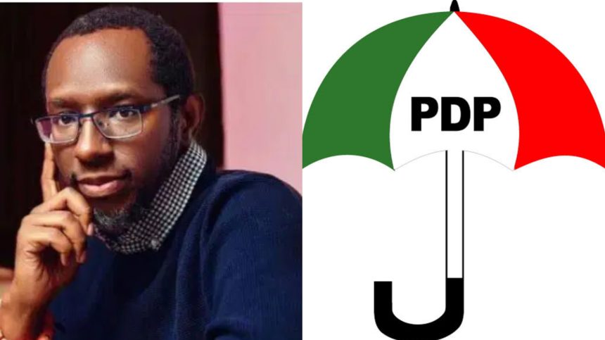 Ose Anenih and PDP logo