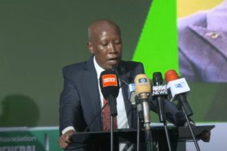 South African opposition leader, Julius Malema,