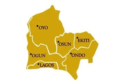 Map of South-west Nigeria