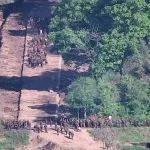 Troops at the South-North Korea border,