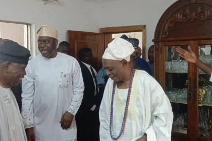 Oyo State governor, Seyi Makinde and Adewolu Rashidi Ladoja