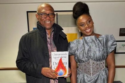 Peter Obi who wants to become president and popular writer, Chimamanda Adichie