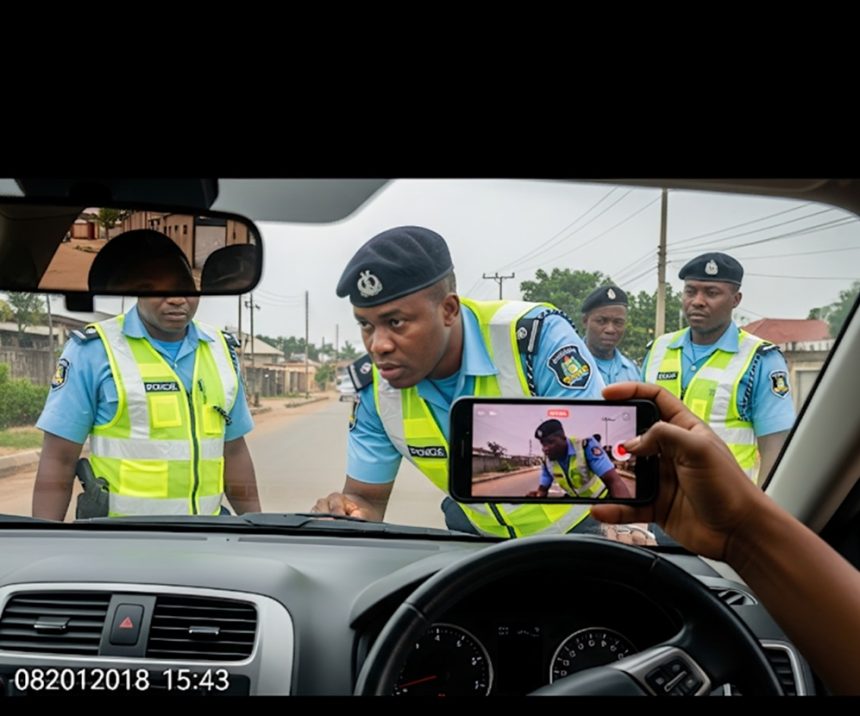 Police officers being videoed during stop-and-search duty