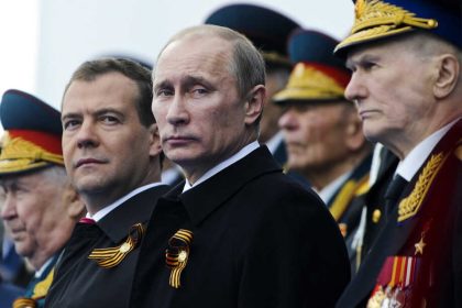 Russian President, Vladimir Putin and members of the Russian Armed Forces