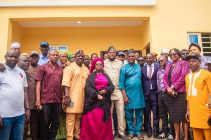 SENATOR Idiat Adebule during inauguration of a newly constructed skill acquisition centre in Lagos.