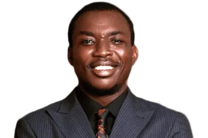 Nigerian gospel singer, Theophilus Sunday smiling