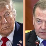 US President Donald Trump and the former Russian President Dmitry Medvedev.