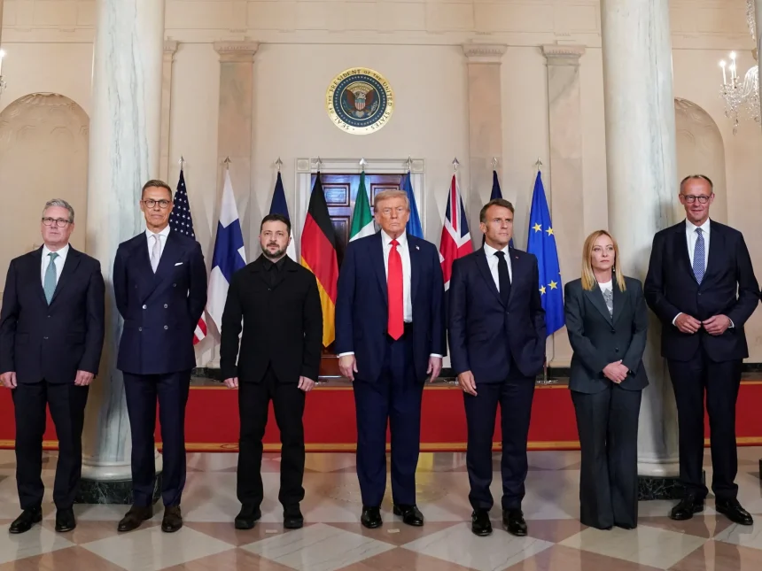 Trump, Zelensky and other European leaders,