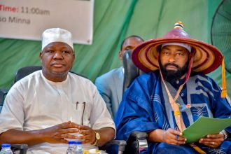 Niger State Governor Umar Bago during a stakeholders’ consultative meeting on the implementation of the State Trade Animal Movement Security and Veterinary Inspection Permit held in Minna.