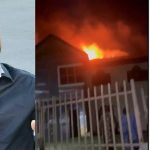 Popular Gospel singer, Yinka Ayefele and his burnt Music House housing Fresh Fresh FM in Ibadan,