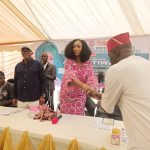 The Chairman of OSOPADEC, Prince Olabiyi Poroye and other stakeholders during the flag-off of the 2023/2024 bursary and scholarship scheme in Akure