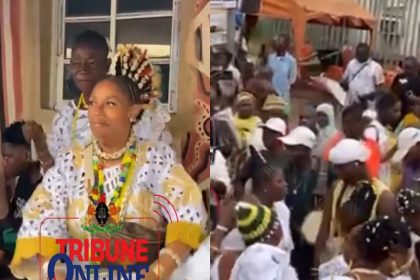 Iya Osun and others at the Osun-Osogbo festival