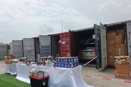 seized containers and their contents
