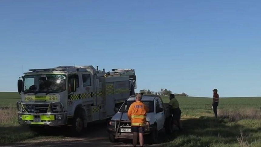 Accident scene in Australia