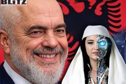Albania's Prime Minister Edi Rama and AI minister, Diella